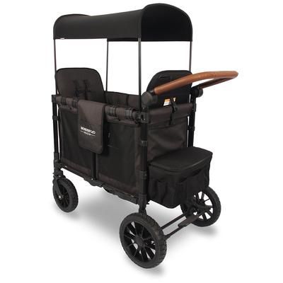 Wonderfold W2 Luxe Multifunctional Double (2 seater) Stroller Wagon - Volcanic Black