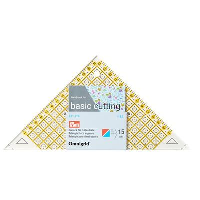 Prym Règle de découpe "triangle", avec graduation en cm, dim. : 12,5 x 24 cm