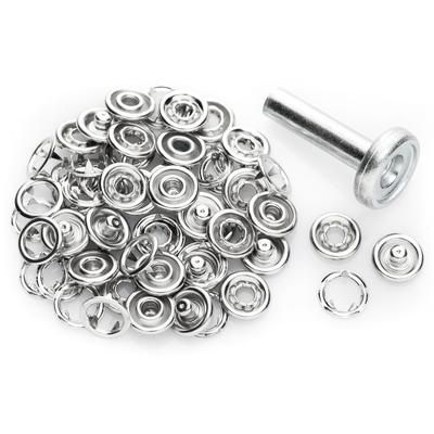 buttinette Boutons pression pour tissu jersey, dim. : 9 mm Ø, contenu : 15 pièces