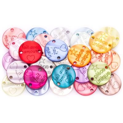 buttinette Boutons "fait main", 17 mm Ø, 30 boutons