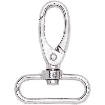 buttinette Fermoir mousqueton, argenté, pour sangle de 40 mm, 2 pièces