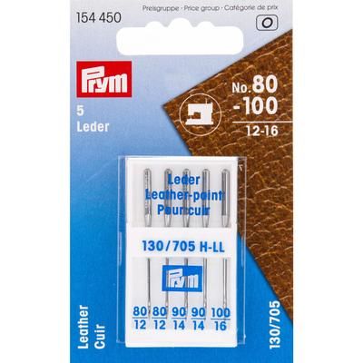 Prym Aiguilles machine à coudre pour cuir, 80 - 100, contenu : 5 pièces