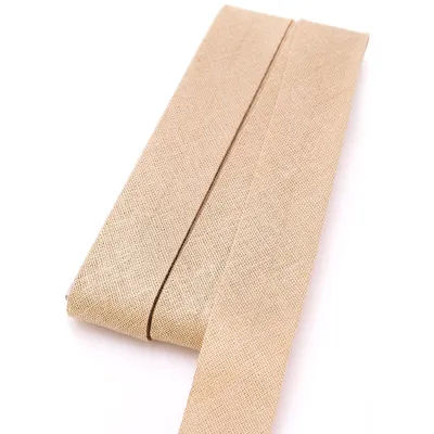 buttinette Biais en coton, beige, largeur : 2 cm, longueur : 5 m