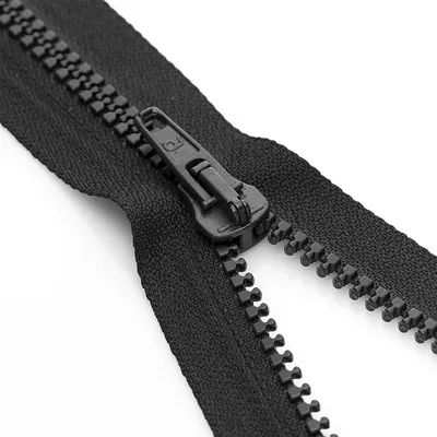 buttinette Fermeture à glissière en plastique de 5,8 mm, noir, séparable