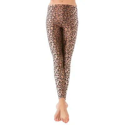 Legging « léopard », marron/noir
