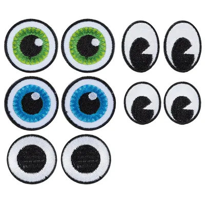 buttinette Écussons "yeux", dim. : 2,1 - 3,0 cm, 10 écussons