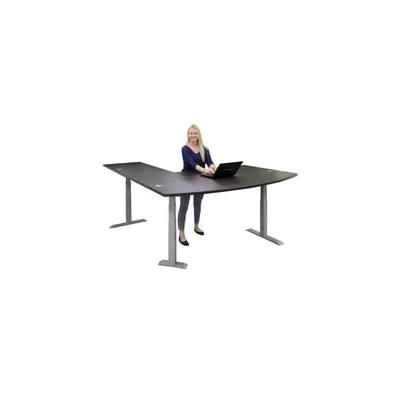 71"W x 89"D Fully Height Adjustable Bow Front L-Desk - See Other Sizes - Available in 6 C