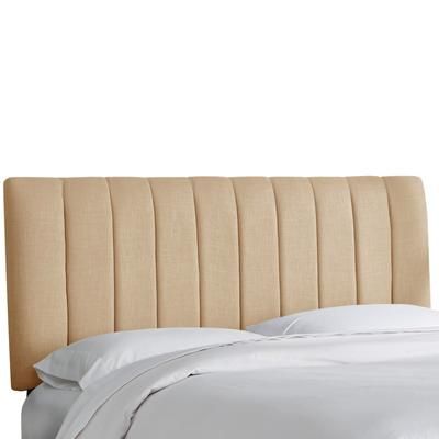 Wesley Channel Seam Headboard by Skyline Furniture in Linen Sandstone (Size TWIN)
