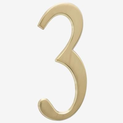 4" Numbers by Whitehall Products in 3 Gold