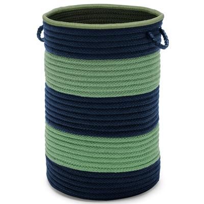 Tyson Stripe Hamper by Colonial Mills in Green (Size 16X16X20)