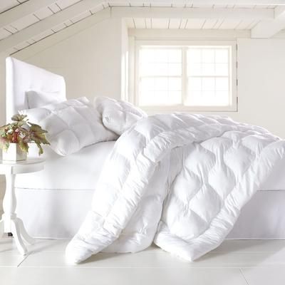 200 Thread Count Cotton Puff Comforter by BrylaneHome in White (Size KING)