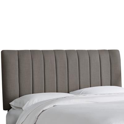 Wesley Channel Seam Headboard by Skyline Furniture in Linen Grey (Size TWIN)