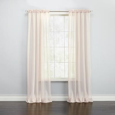 BH Studio Sheer Voile Rod-Pocket Panel Pair by BH Studio in Ecru (Size 120"W 108"L) Window Curtains