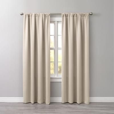 Wide Width BH Studio Room-Darkening Rod-Pocket Panel by BH Studio in Taupe (Size 54" W 84" L) Window Curtain
