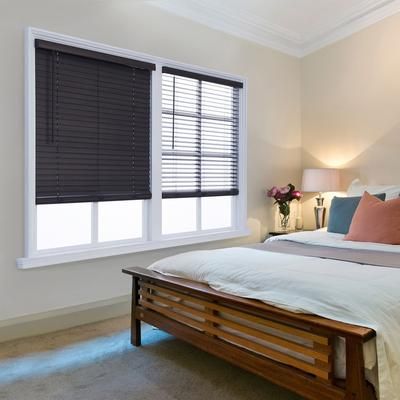 Wide Width Cut-To-Width 2" Distressed FW Blind by Whole Space Industries in Dark Gray (Size 23" W 72" L)