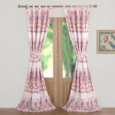 Wide Width Amber Curtain Panel Pair by Barefoot Bungalow in Multi (Size 84" W 84" L)