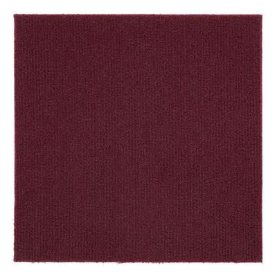 Nexus 12" x 12" Self Adhesive Carpet Floor Tile - 12 Tiles/12 sq. Ft. by Achim Home Décor in Burgundy