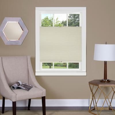 Wide Width Top Down-Bottom Up Cordless Honeycomb Cellular Shade by Achim Home Décor in Alabaster (Size 35" W 64" L)