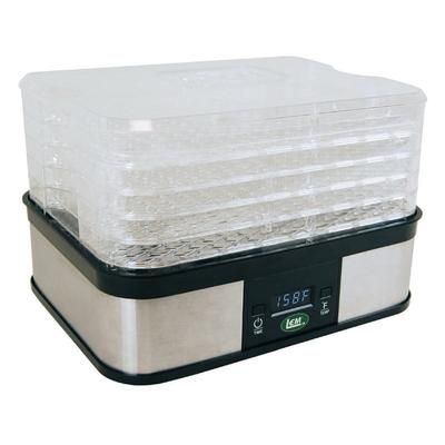LEM Products Digital 5 Tray Dehydrator Clear Housing Chrome/Black Base 1378