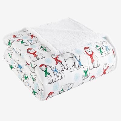 Micro Flannel® Reverse to Sherpa Blanket by Shavel Home Products in Polar Bears (Size TWIN)
