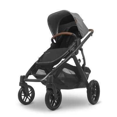 UPPAbaby Vista V2 Single-to-Double Stroller - Greyson (Charcoal Melange/Carbon/Saddle Leather)