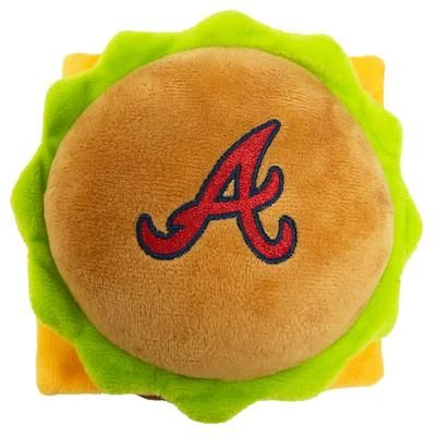 Atlanta Braves Hamburger Dog Toy, Medium, Brown