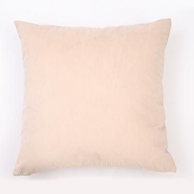 Solid Ribbed Toss Pillow by Evergrace Home in Cream (Size 18" X 18")