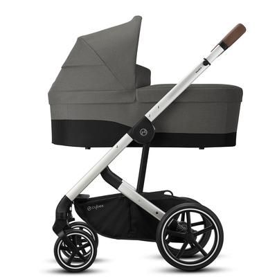 Cybex Balios S Lux Full Size Stroller + Cot S Bassinet Bundle - Soho Grey