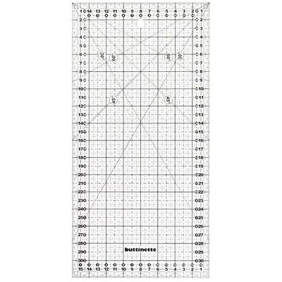 buttinette Règle de découpe, avec graduation en cm, dim. : 16 x 32 cm