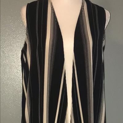 Lularoe Tops | Lularoe Nwot S Joy Vest | Color: Black/Cream | Size: S