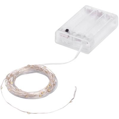 Guirlande lumineuse micro-LED, avec compartiment à piles et minuterie, 40 ampoules LED