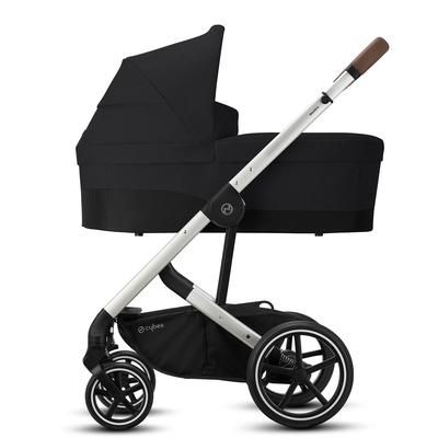 Cybex Balios S Lux Full Size Stroller + Cot S Bassinet Bundle - Deep Black