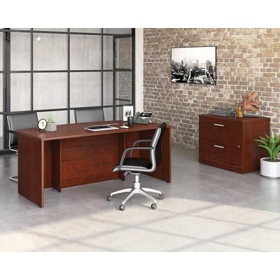 "Affirm 72" x 36" Bowfront Desk with Lateral File - Sauder 430225"