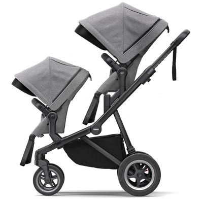 Thule Sleek Double Stroller - Black / Grey Melange