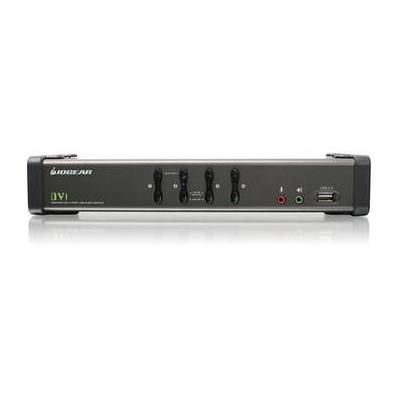 IOGEAR GCS1104 4-Port USB DVI KVMP Switch with Audio and Cables GCS1104