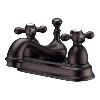 Randolph Morris Teapot Centerset Bathroom Sink Faucet - Metal Cross Handles RMNAB14MC-ORB
