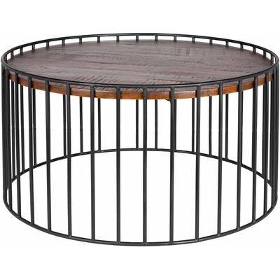 Dancagan 16"H x 31"W x 31"D Modern Coffee Table Wood Black/Brown Furniture Piece - Hauteloom