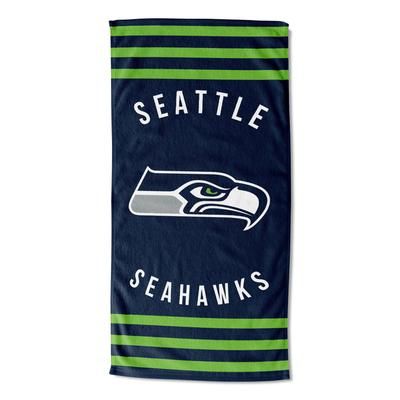 Seahawks Stripes Beach Towel by NFL in Multi