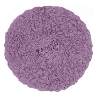 Bell Flower Round Bath Rug Collection by Home Weavers Inc in Purple (Size 30" ROUND)