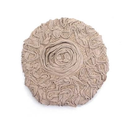 Bell Flower Bath Rug Collection by Home Weavers Inc in Linen (Size 18" X 18")
