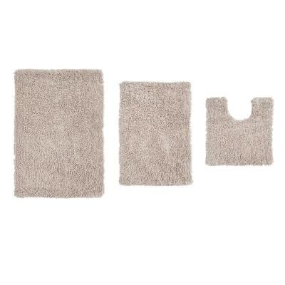 Fantasia 3 Piece Set Bath Rug Collection by Home Weavers Inc in Ivory