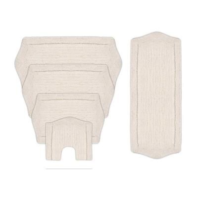 Waterford 5 Piece Set Bath Rug Collection by Home Weavers Inc in White