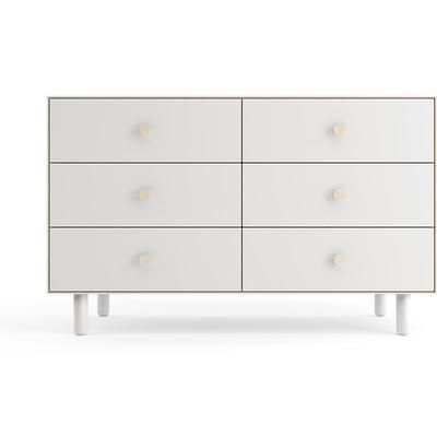 Oeuf 6 Drawer Dresser - Fawn - White/Birch