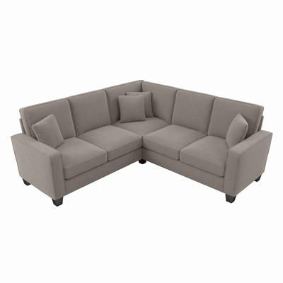 Bush Furniture Stockton 86W L Shaped Sectional Couch in Beige Herringbone - SNY86SBGH-03K