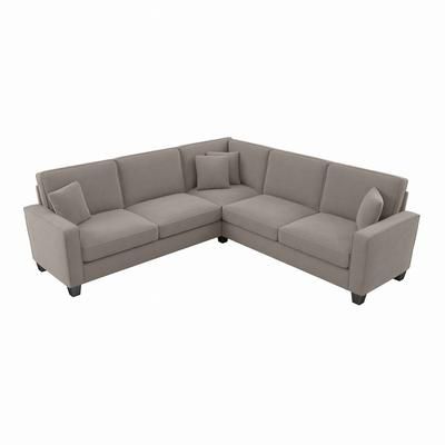 Bush Furniture Stockton 98W L Shaped Sectional Couch in Beige Herringbone - SNY98SBGH-03K