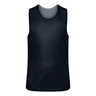 C2 Sport 5228 Athletic Youth Reversible Mesh Tank Top in Black/White size Large | Polyester 522800