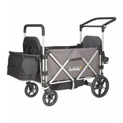 Larktale Caravan (4 Seater) Stroller Wagon Complete Bundle - Byron Black / Pebble Gray