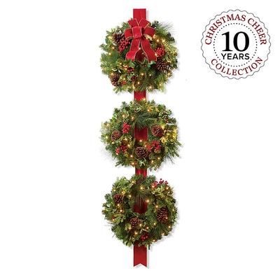 62" Wreath Trio - Christmas Cheer Ribbon Wreaths - Outdoor Holiday Décor - Frontgate