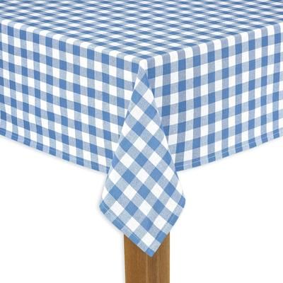 BUFFALO CHECK TABLECLOTHS by LINTEX LINENS in Blue (Size 70" ROUND)