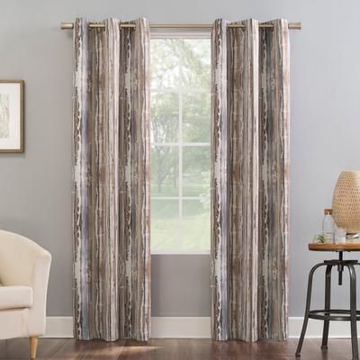 Wide Width Sun Zero Blackout Allegory Grommet Panel by BrylaneHome in Cedar (Size 40" W 84" L)